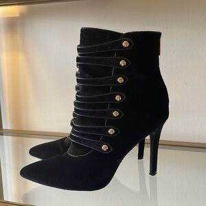 Guess Velvet Stiletto Heel Bootie